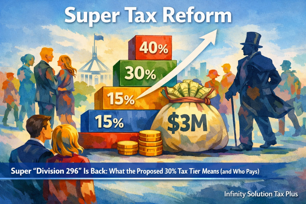 Super Tax Reform: “Division 296” – What the Proposed 30% Tax Tier Means (and Who&nbsp;Pays)