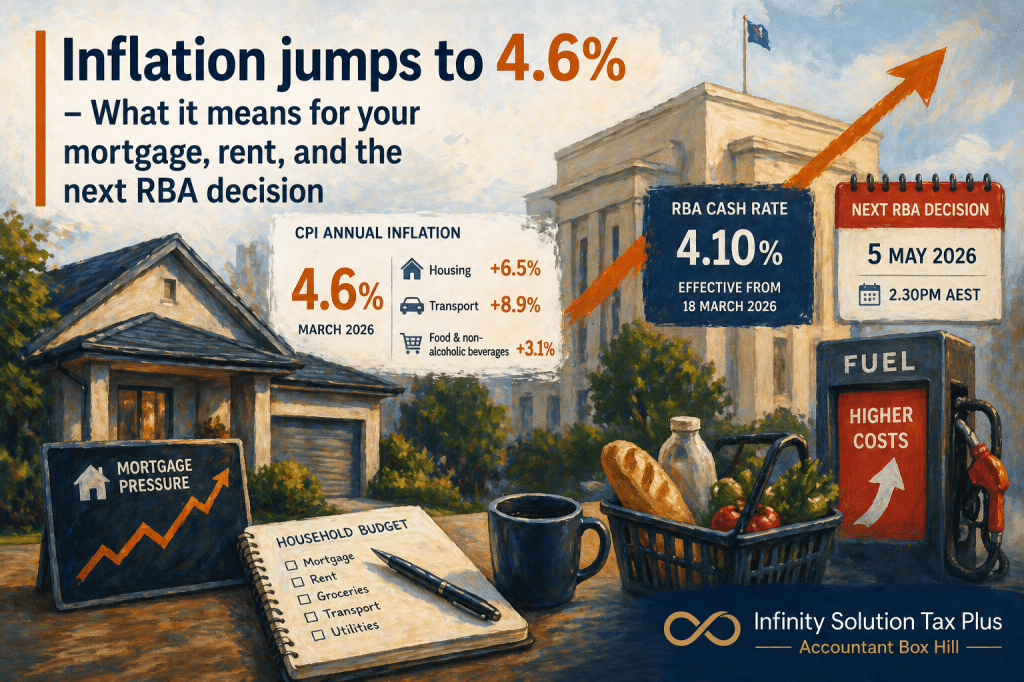 Inflation jumps to 4.6% – What it means for your mortgage, rent, and the next RBA&nbsp;decision